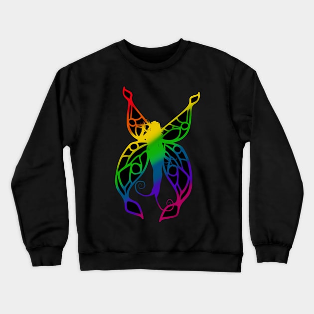 Fae Rainbow Silhouette 2 Crewneck Sweatshirt by ChePanArt